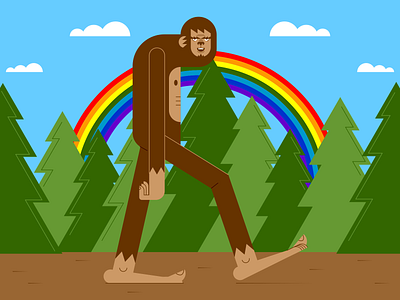 Bruce bigfoot illustraion illustration illustration art illustration digital illustrations minimalist seattle washingtonstate yeti