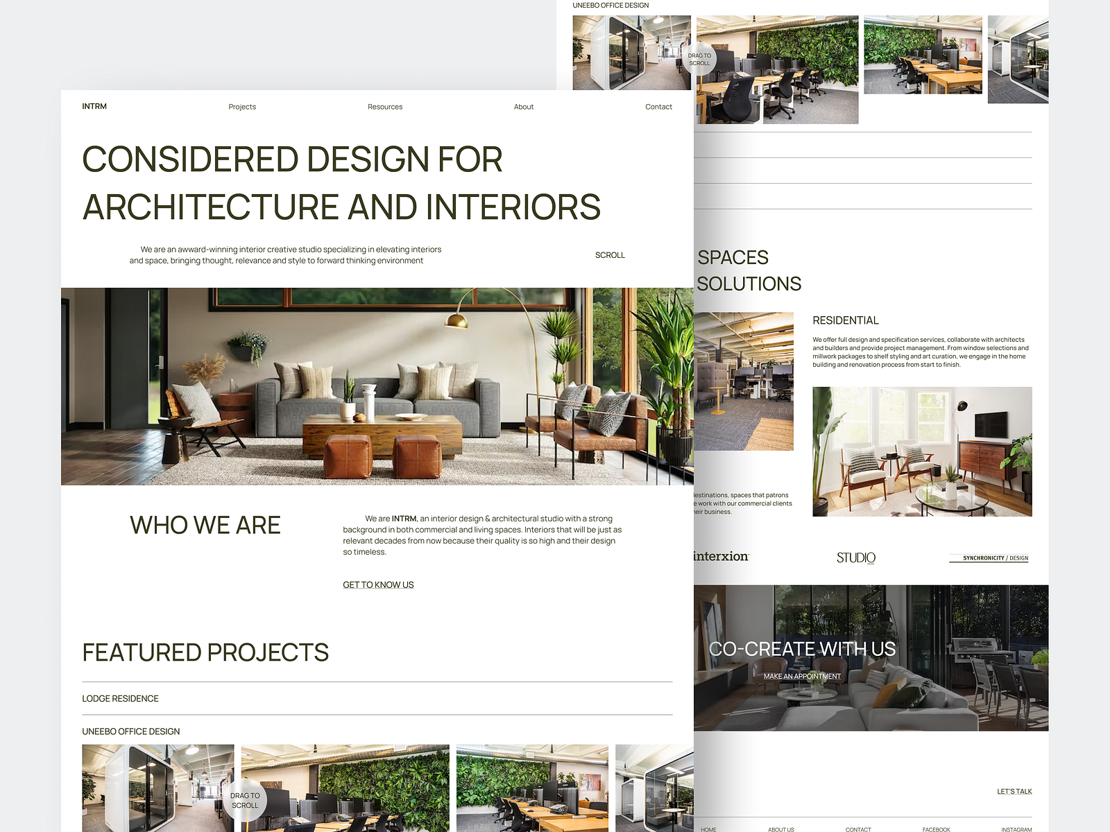 Interior Design Agency Website by Fireart UI/UX for Fireart Studio on ...