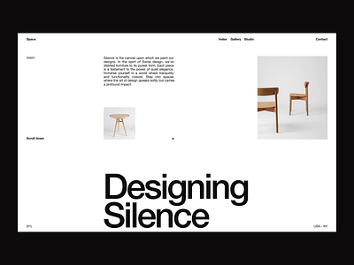 Designing Silence clean design digital furniture grid layout minimal swiss typography white
