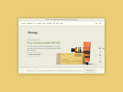 Aēsop Slider aesop design graphic design slider web design