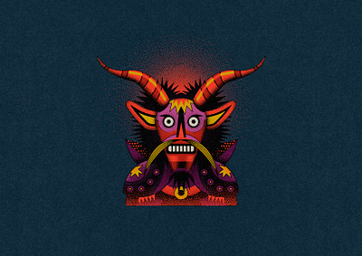 DEVIL MASK devil mask diablo illustration mascara mask mexico photoshop vintage design