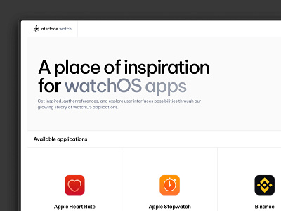 interface.watch application applications directories directory inspiration inspirations reference references ui ux watch watchos webdesign website