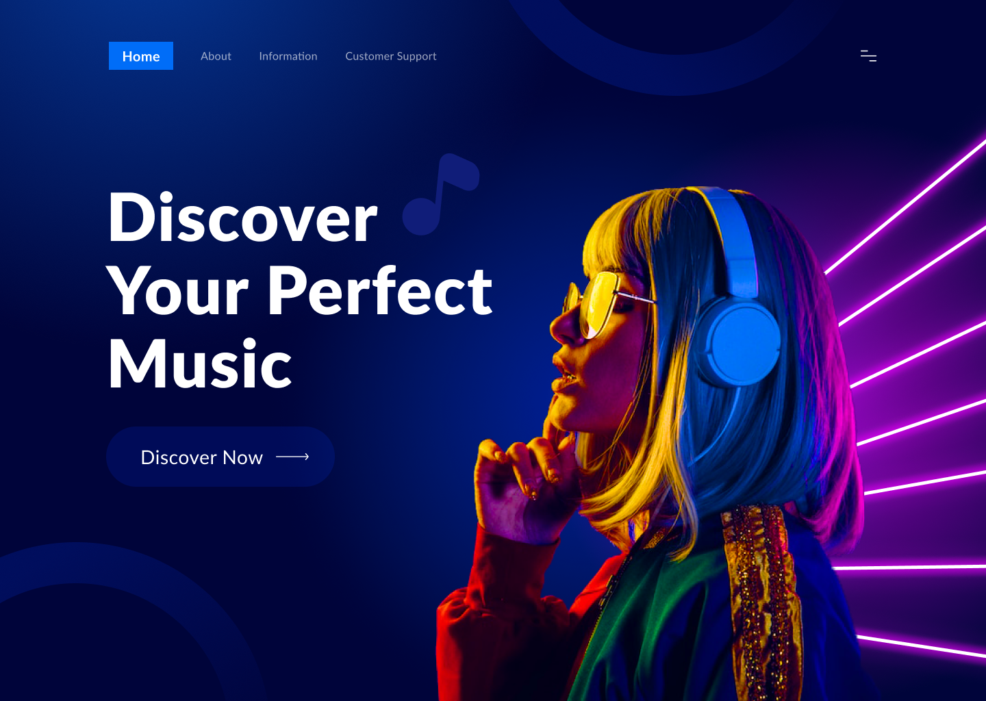 Perfect Music - Web page by Reshma Kotadiya on Dribbble