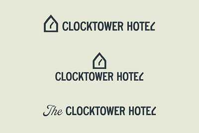 Logotypes / Wordmarks for The Clocktower Hotel brand branding design graphic design logo logotype retro vector vintage wordmark