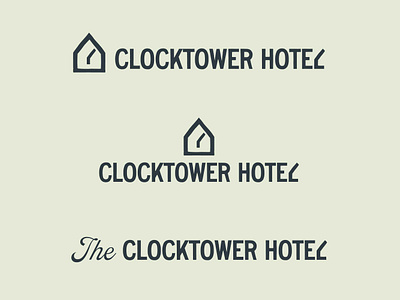 Logotypes / Wordmarks for The Clocktower Hotel brand branding design graphic design logo logotype retro vector vintage wordmark