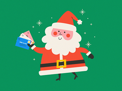 Santa's Sending Christmas Cards character character illustration christmas cute holiday illustration santa santa claus vector vector illustration