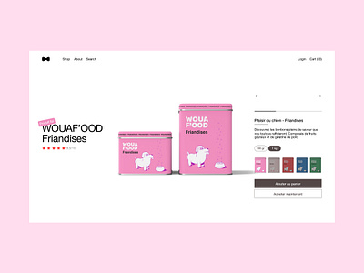 Product page - Petsfood e-commerce design graphic design ui webdesign website