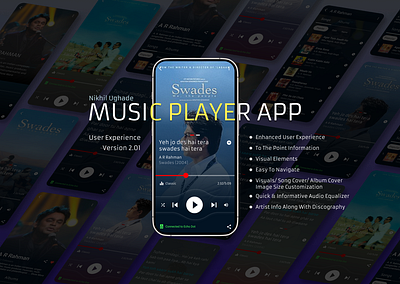 Music Player App mobile app design mobile ux mp3 player app design music player app user experience ux design