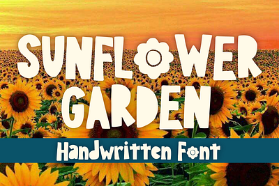 Sunflower Garden Font cartoon comic design display font font font design graphic graphic design hand drawn font hand drawn type hand lettering handwritten headline lettering logotype text type design typeface typeface design typography