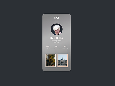 Daily UI _ 006 | Profile app design profileapp ui ux