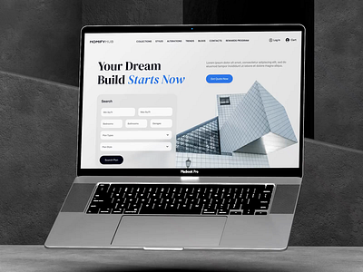 Homfy Hub animation - Build your Dream Home animation architecture web design house builder design real estate web design web design website animation