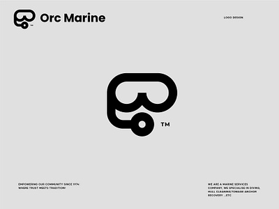 Orc Marine branding clever design designer diving graphic graphic design icon logo marine simple sladoje