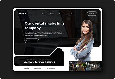 Digital Marketing Hero 3d animation branding figma graphic design hero homepage landing page logo motion graphics ui ux web design