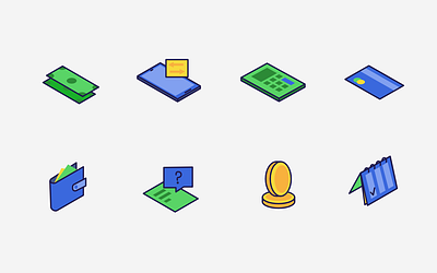 Isometric banking icons banking banking icons calculator calendar coins isometric icons mobile phone icon money money icons wallet wallet icon