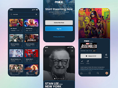 Entertainment App UI/UX Design app branding design graphic design ui ux