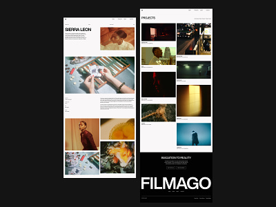 Filmago branding clean design editorial layout minimal typography ui web design