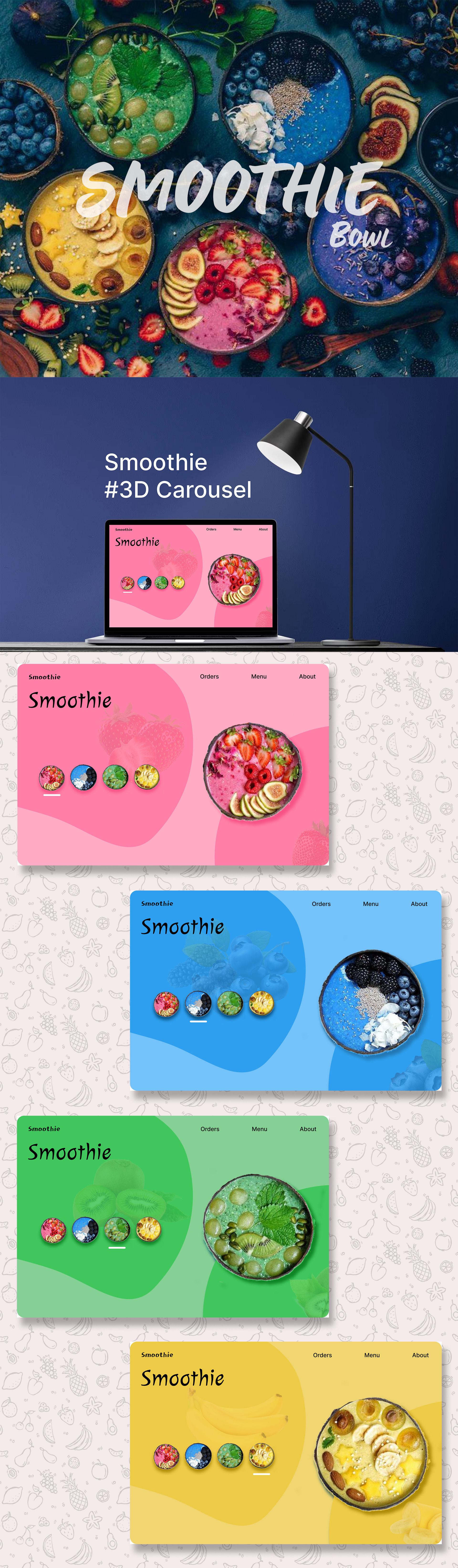 3D Carousel 3d animation branding graphic design logo motion graphics ui
