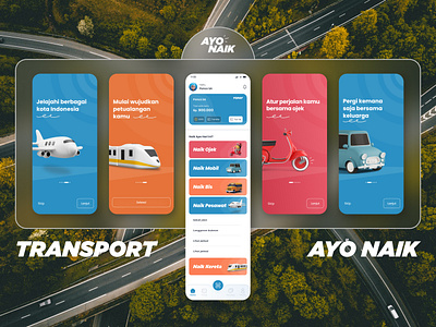 Ayo Naik - Transport App 3d booking design graphic design mobile on boarding transport travel travel app ui ux web