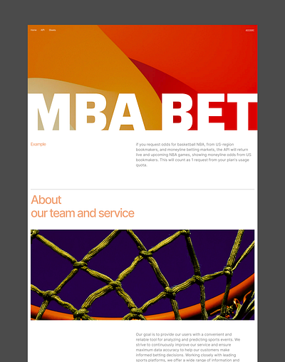 MBA BET - API Service branding graphic design logo ui web design website