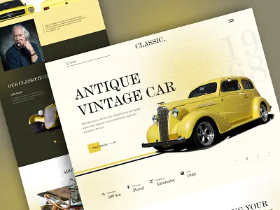 Vintage Car Landing Page