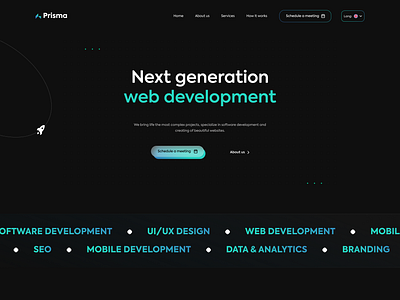 Prisma Landing Page landingpage ui ux webdevelopment