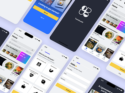 A.I Food ordering app concept branding design food delivery latinx desiners mobile design ui