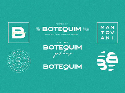 Botequim Grill House brand identity graphic design logo typography visual identity