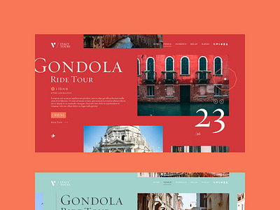 Venice - Tour Details branding design graphic design typography ui ux web