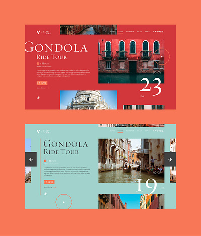 Venice - Tour Details branding design graphic design typography ui ux web