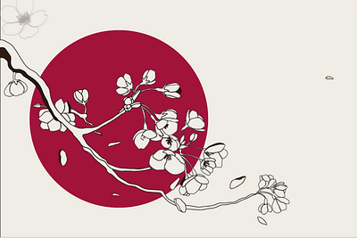 Cherry blossom animated vector animation gif japanese motifs motion graphics spring