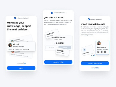 Connect your wallet on builder.fi blockchain connect crypto metamask onchain product design token user experience user interface wallet web3