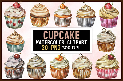 Watercolor Cupcake cupcake watercolor