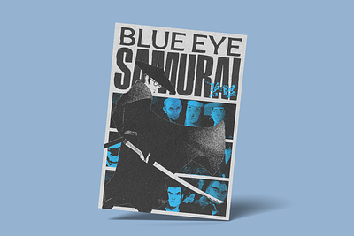 Blue Eye Samurai Poster graphic design poster