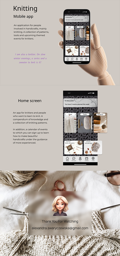 Knitting Mobile App aplication app design figma knitting mobile app ui ux