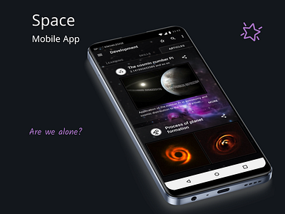 Space Mobile App aplication app design figma mobile mobile app space ui ux