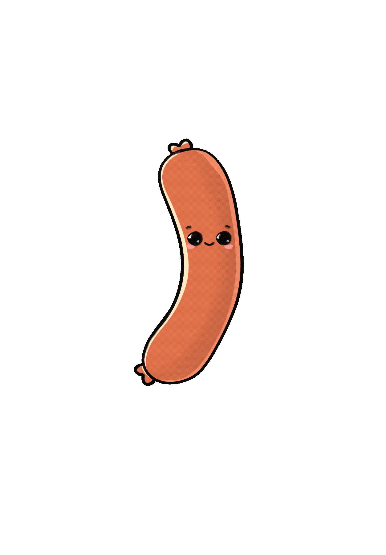 kawaii sausage gif animation sticker loop by Selene Fernández on Dribbble