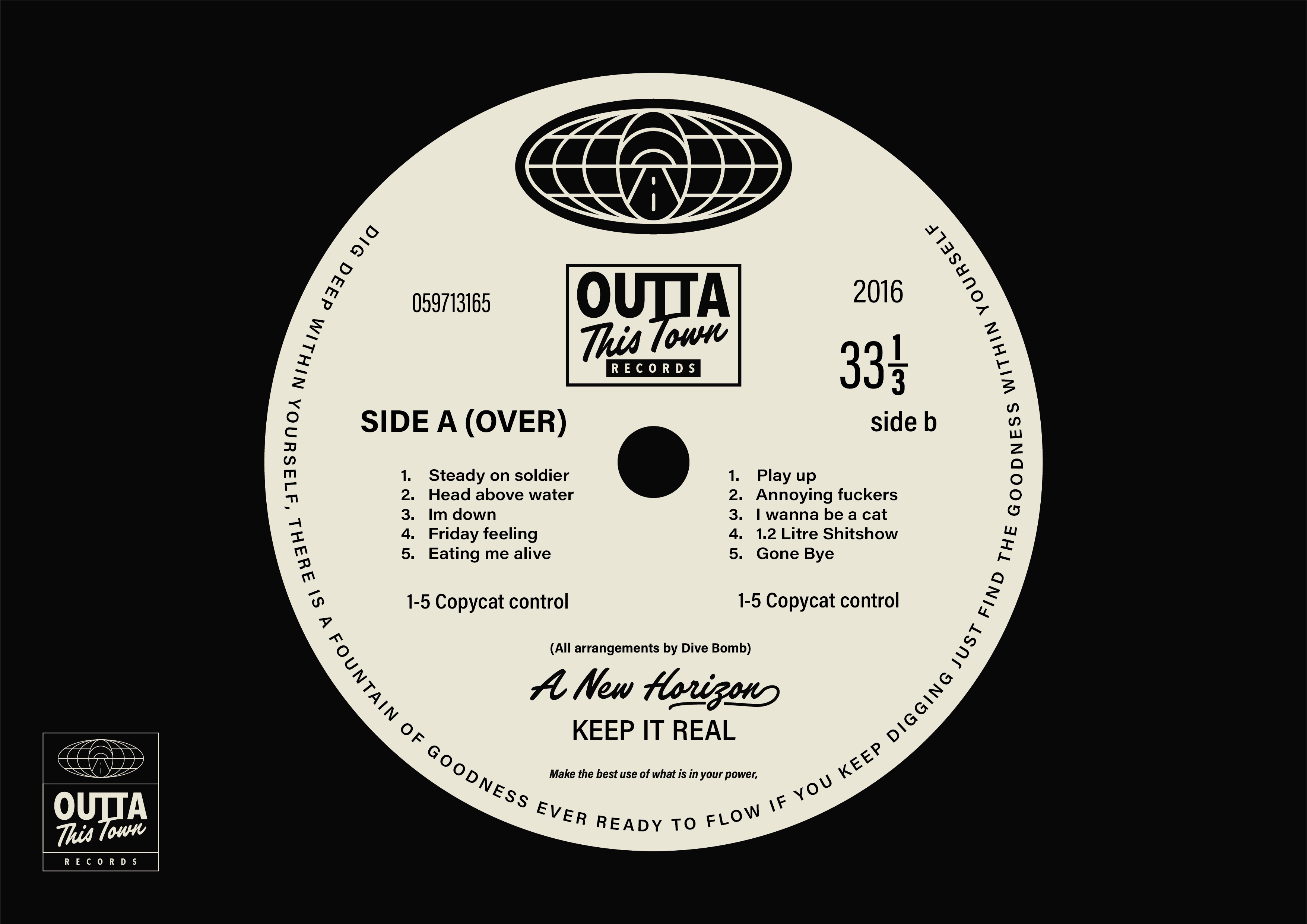 Outta This Town Records Branding Idea art badge brand identity branding clean clothing brand corporate creative icon icons line work merch minimal modernism record label records road town type typography
