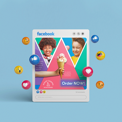 Social Media Ad Design for Ice Creamery ad campaign advertisement branding design graphic design social media