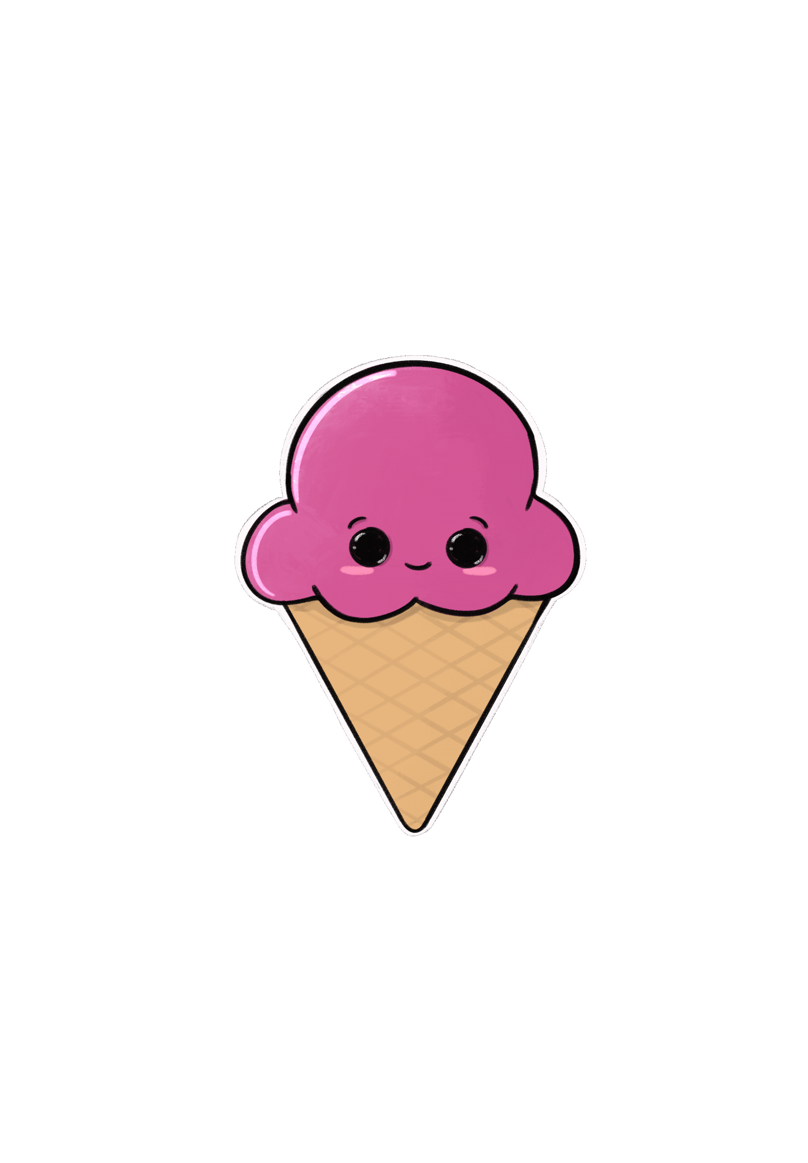 Ice cream gif animation sticker loop whimsical