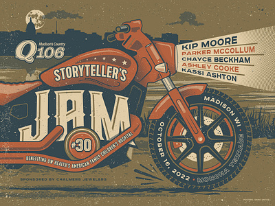 Storyteller's Jam Gig Poster - Fall 2022 design gig posters graphic design illustration poster design posters screen printing typography