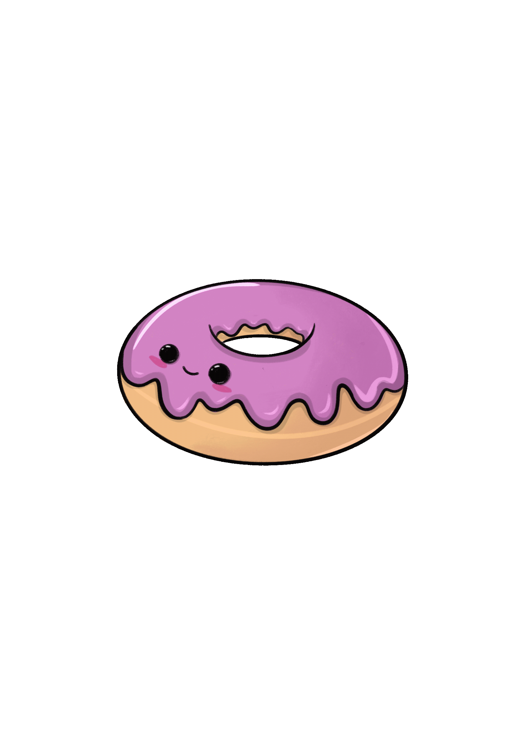 kawaii donut animation gif sticker loop whimsical