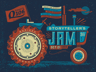 Storyteller's Jam Gig Poster - Fall 2018 design gig posters graphic design illustration poster design screen printing typography