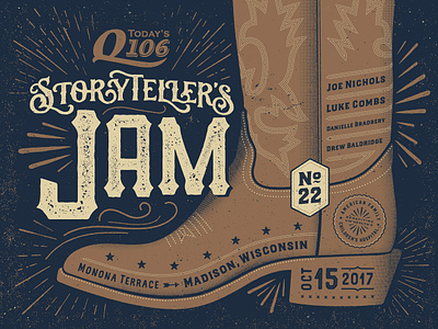Storyteller's Jam Gig Poster - Fall 2017 design gig posters graphic design illustration poster design screen printing typography