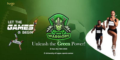 Jade Warriors branding flyer football graphic design green inter house sport logo sports