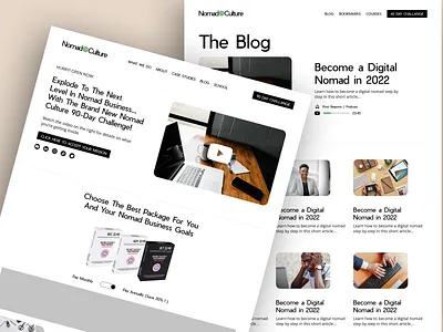 Nomad Culture Web Design and Webflow Development animation branddesign design figma graphic design illustration landing page logo prototype ui