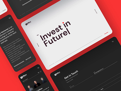 Venture Capital Financing blackwhite capital classic design financing future interface international landing minimal minimalistic mobile red swiss typography ui ux venture web website