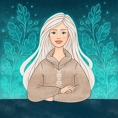 Mavka character design girl illustration magic mavka procreate ukraine