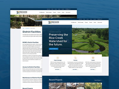 Rice Creek Watershed District (www.ricecreek.org) minnesota ui user experience ux web design