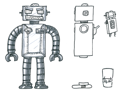 Crazy Little Robot character art robot