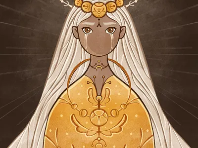 Sun girl illustration ornament procreate sun ukraine ukrainian artist